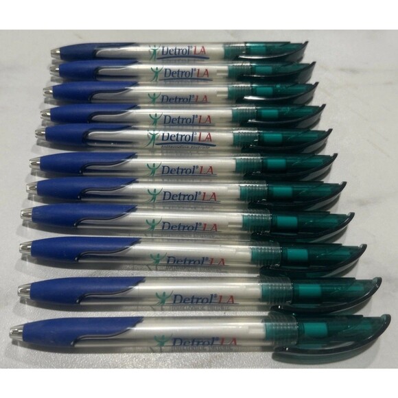 Drug Rep DETROL LA Collectible Pens Lot Of 11 - Picture 1 of 3